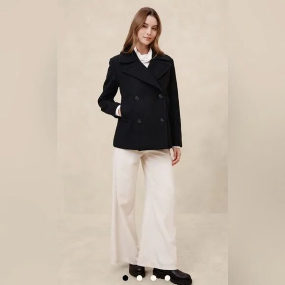 Banana Republic Factory Wool Blend Peacoat - Picture 1 of 3